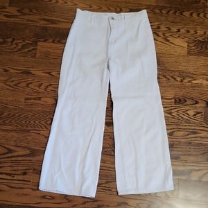 White Straight-Leg Pants
